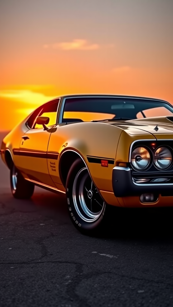 1972 Ford Gran Torino Sport in sunset lighting