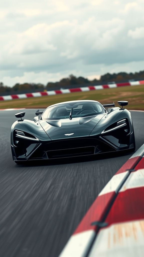 Aston Martin Valkyrie on a racetrack