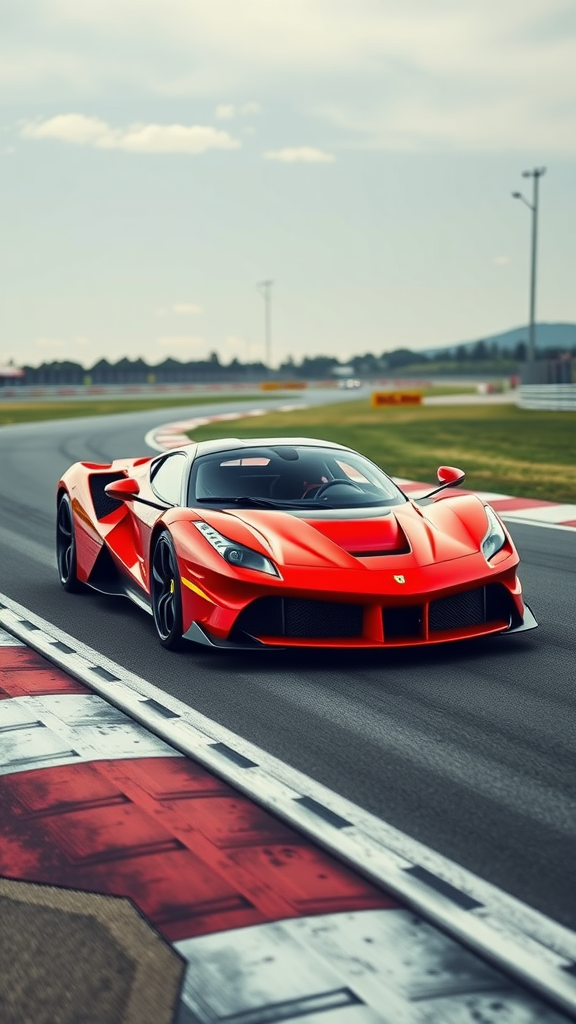Ferrari SF90 Stradale on a racetrack