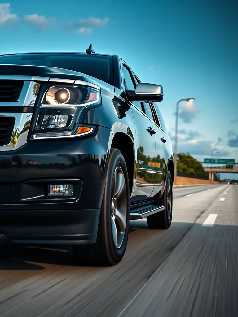 A Chevrolet Tahoe driving on a highway