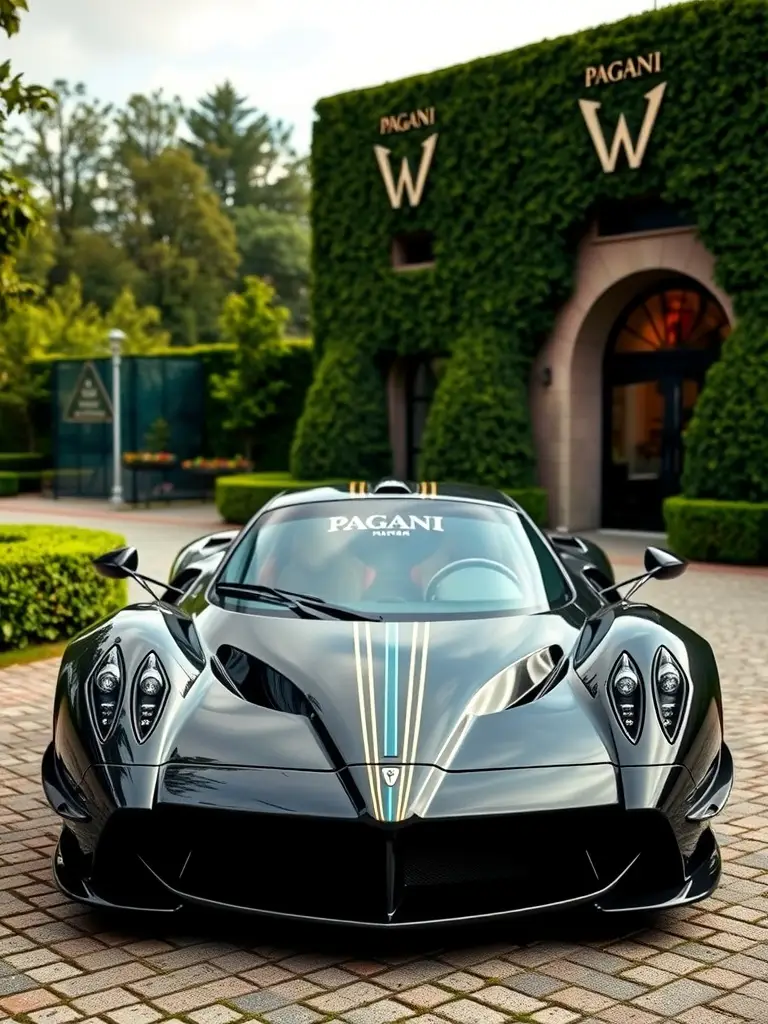 Pagani Huayra in front of Sant'Agata Bolognese factory